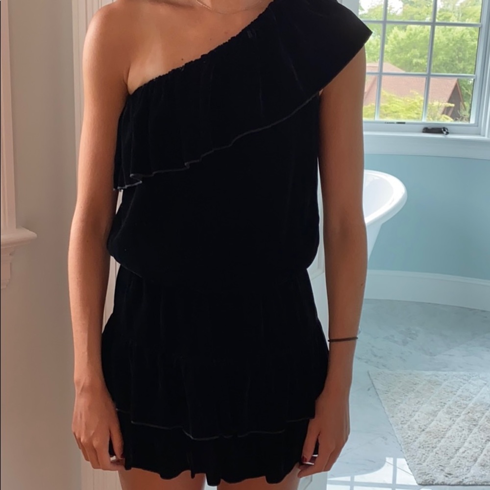 Joie Velvet Off the Shoulder Dress